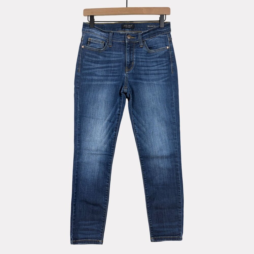 Judy Blue Relaxed Fit Jeans Womens 5/27 Blue Five Pocket Zip Fly Stretch